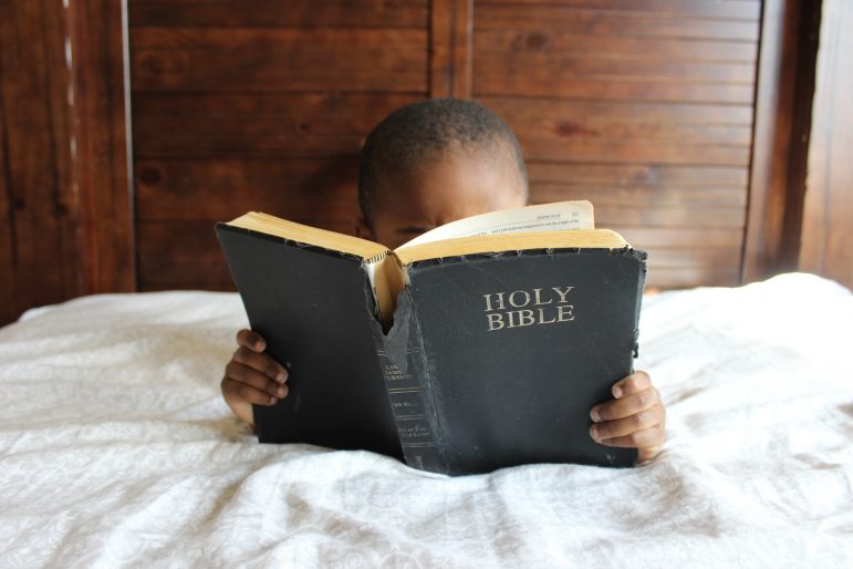 Child Reading the Bible - 
